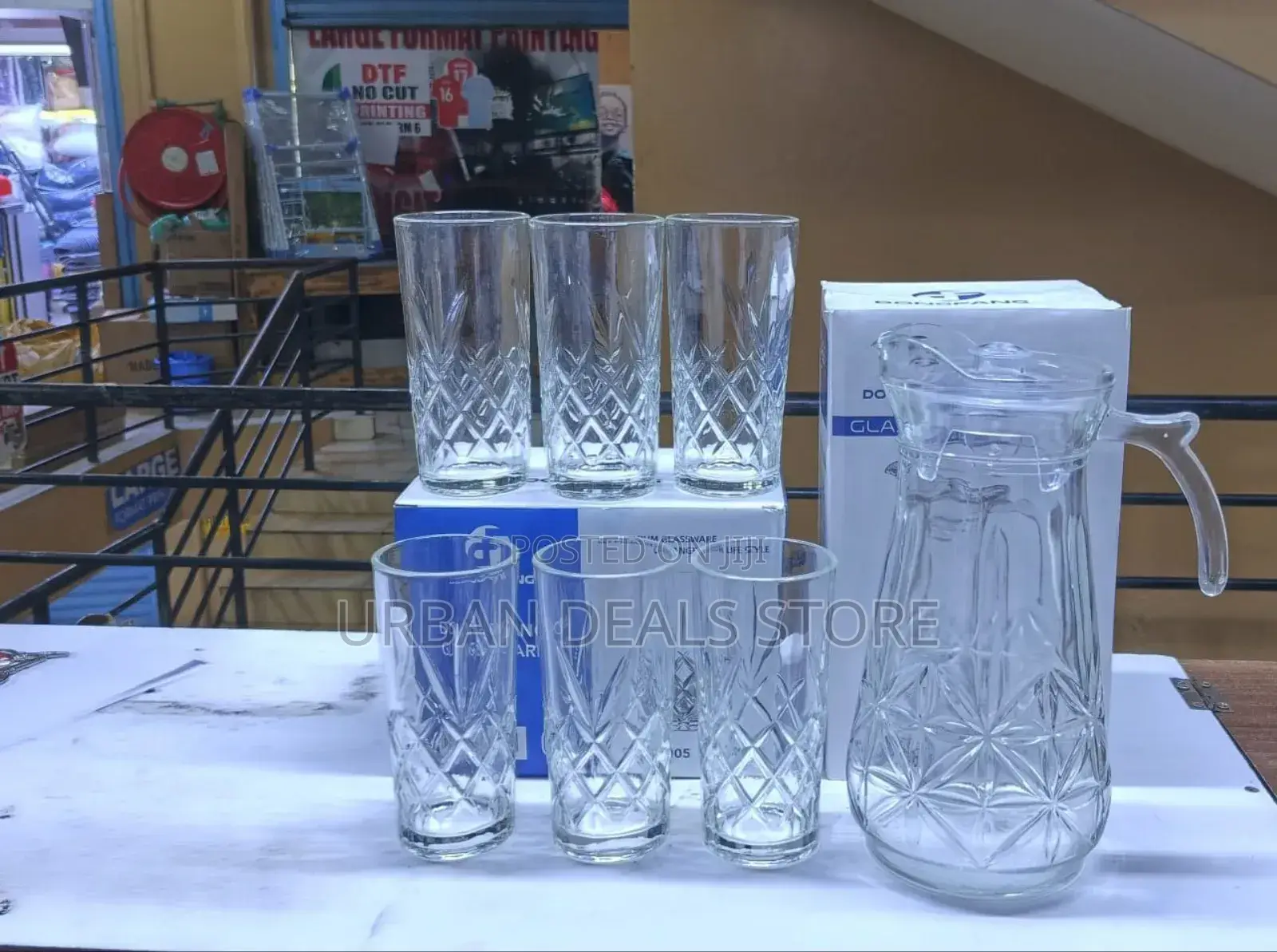 Water Set 
1.8 LTRS Jug
6 PCS 330ml Glass