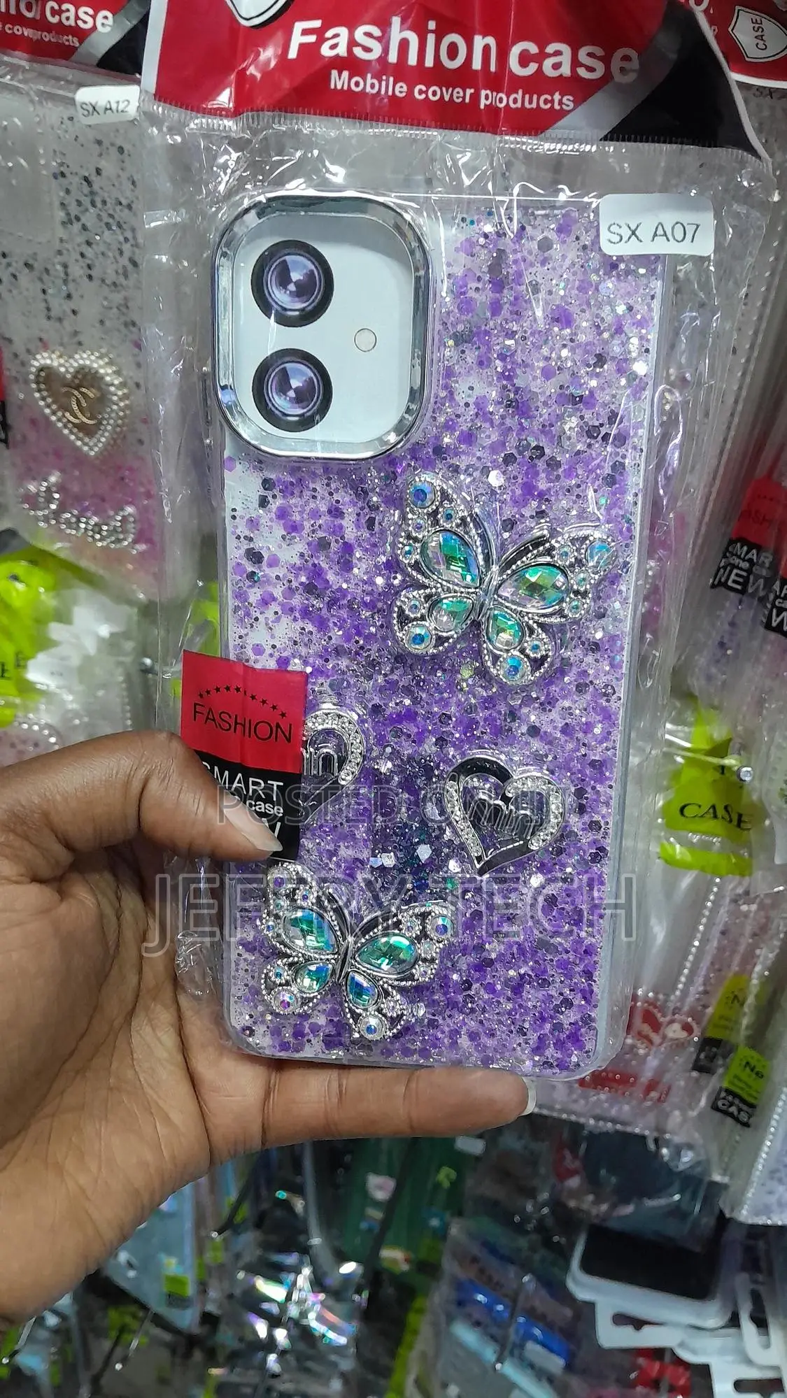 Beentrys Glitter Case for Samsung Galaxy A07 Case-Purple