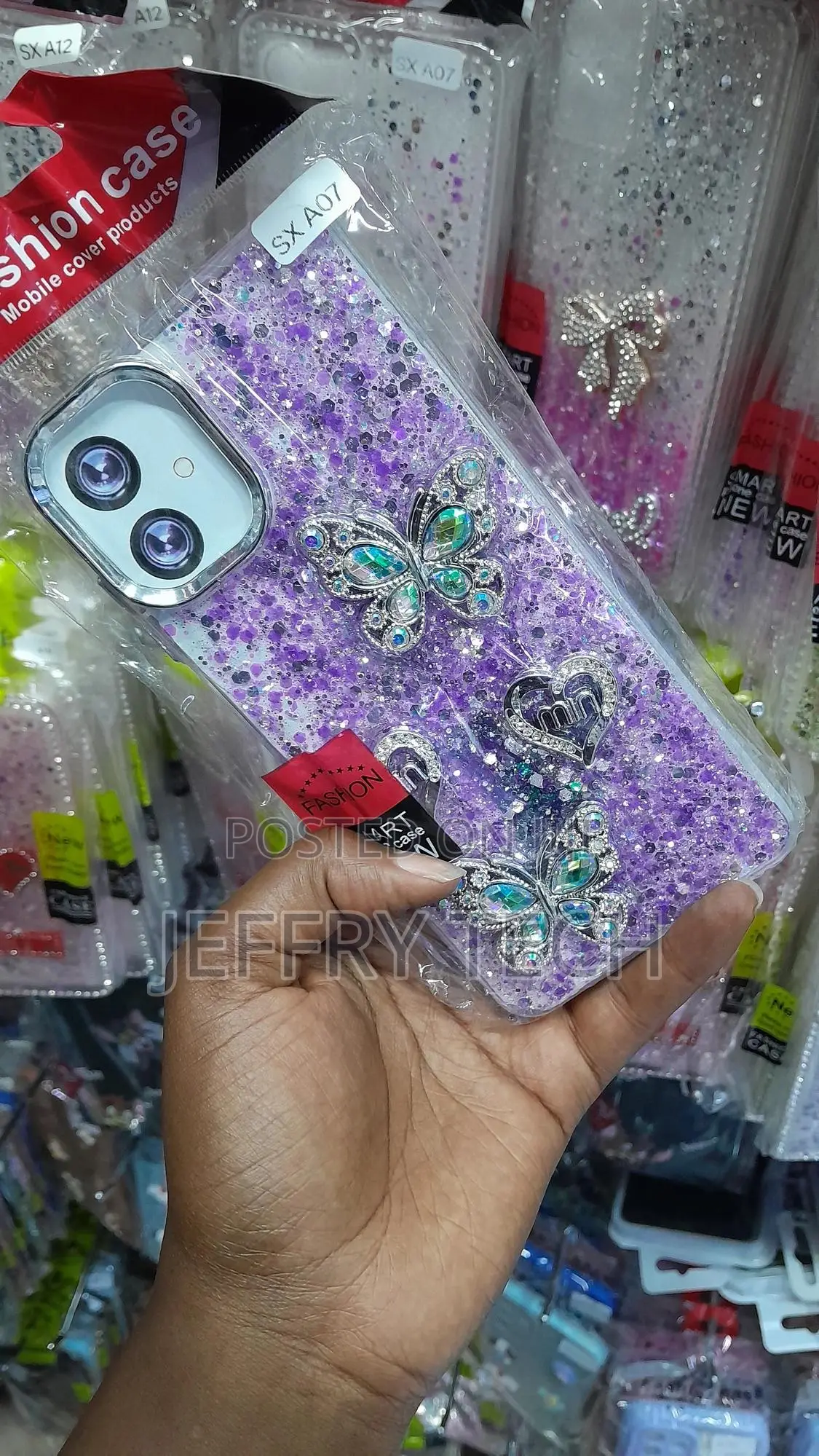 Beentrys Glitter Case for Samsung Galaxy A07 Case-Purple