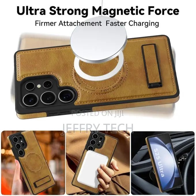 Leather Cover With Magnet Wireless Case for Samsung Galaxy S25 Ultra