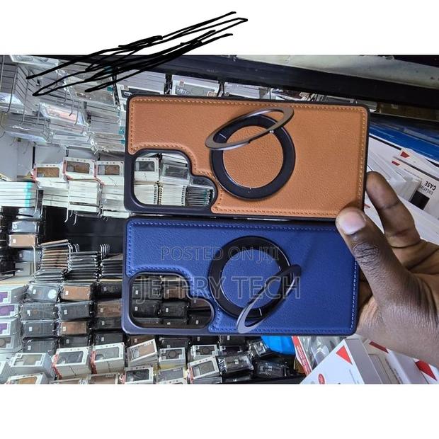 Samsung Galaxy S25 Ultra Magnetic Leather Back Cover With Stand - thumbnail 2