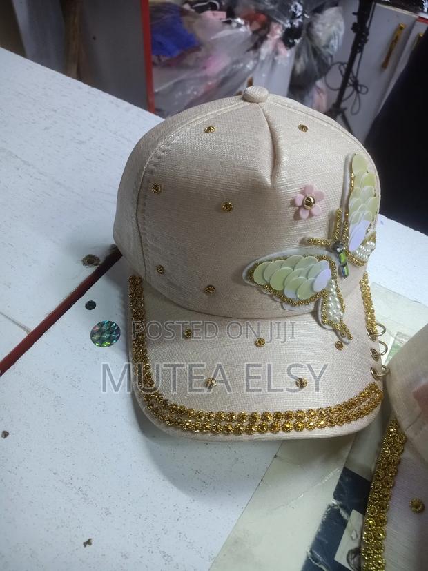 Multicoloured Glitterly Butterfly Ladies Caps - main view
