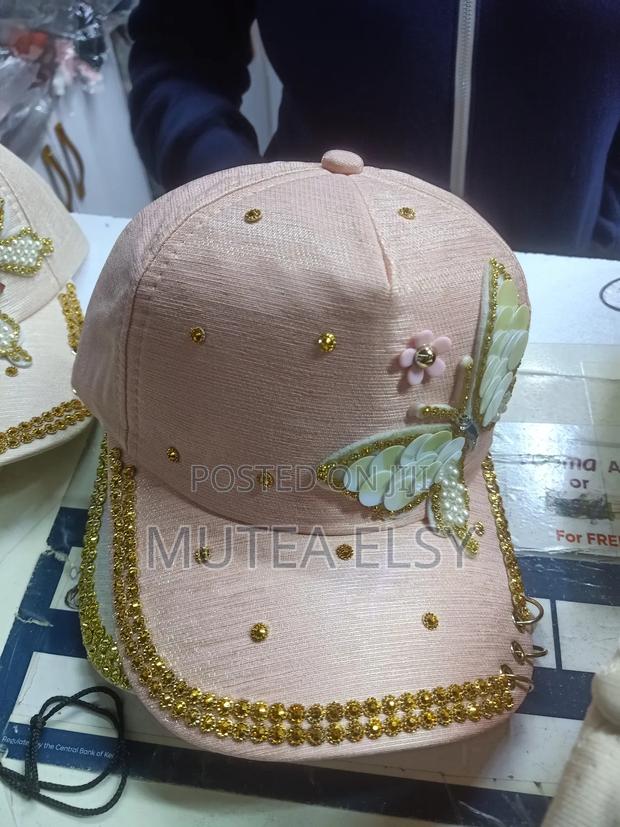 Multicoloured Glitterly Butterfly Ladies Caps - thumbnail 3