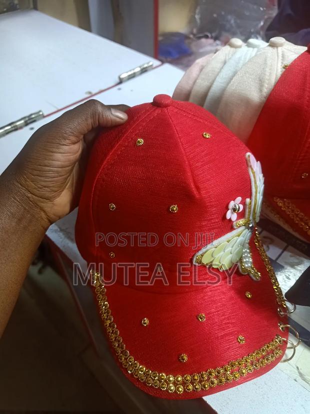 Multicoloured Glitterly Butterfly Ladies Caps - thumbnail 4