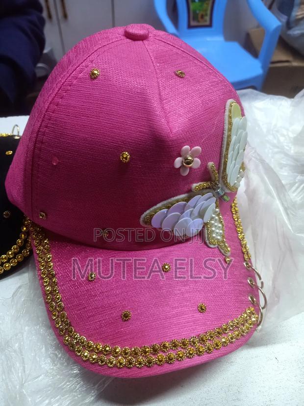 Multicoloured Glitterly Butterfly Ladies Caps - thumbnail 7