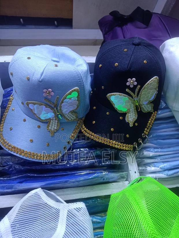 Multicoloured Glitterly Butterfly Ladies Caps - thumbnail 9