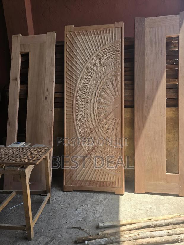 Solid Mahogany Security Double Door - main view