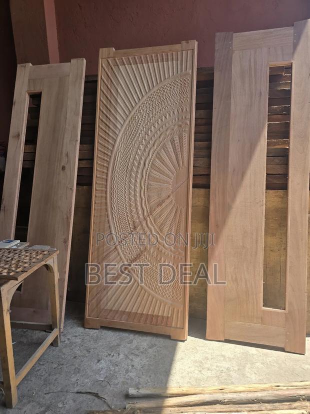 Solid Mahogany Security Double Door - thumbnail 3