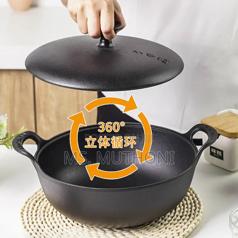 Pre-Seasoned Cast Iron Stew Pot (5l)