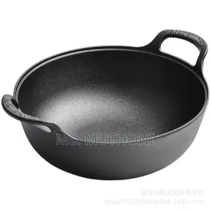 30 Cm (5l) Pre-Seasoned Cast Iron Pot With a Lid