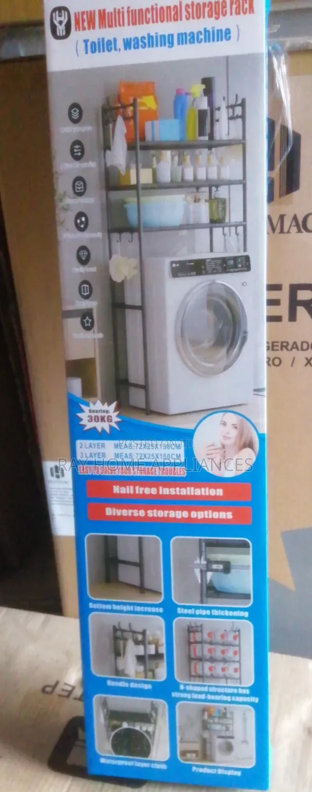 Over Washing Machine Storage Rack