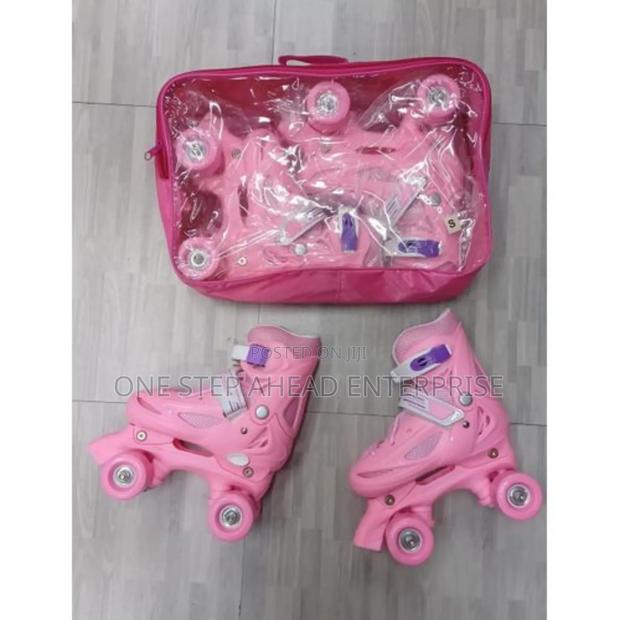 Quad Skates Pink Rubber Wheeled Upto 8yrs