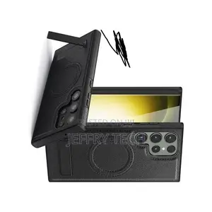 Magnetic Leather Case With Magsafe for Samsung Galaxy S24 Ultra - Slee