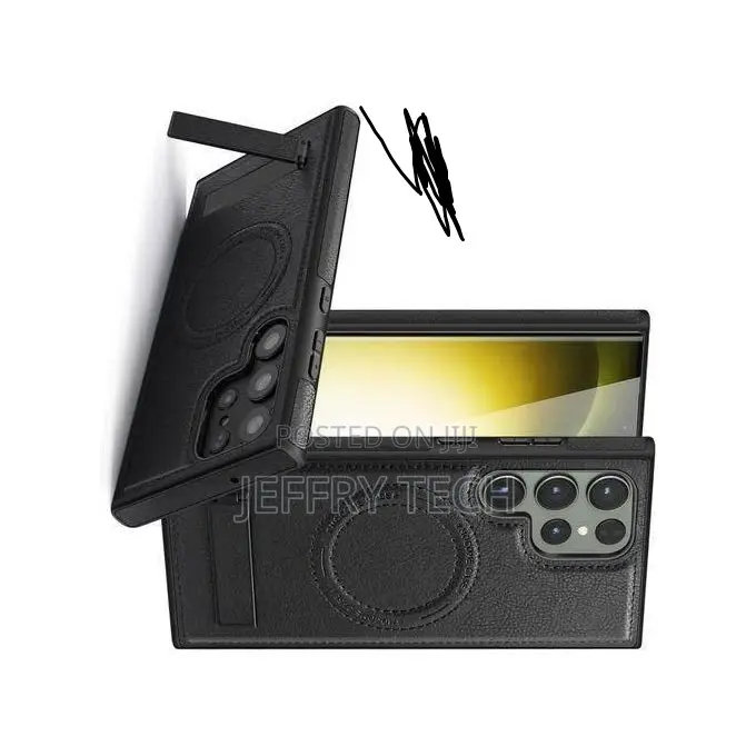 Magnetic Leather Case With Magsafe for Samsung Galaxy S24 Ultra - Slee