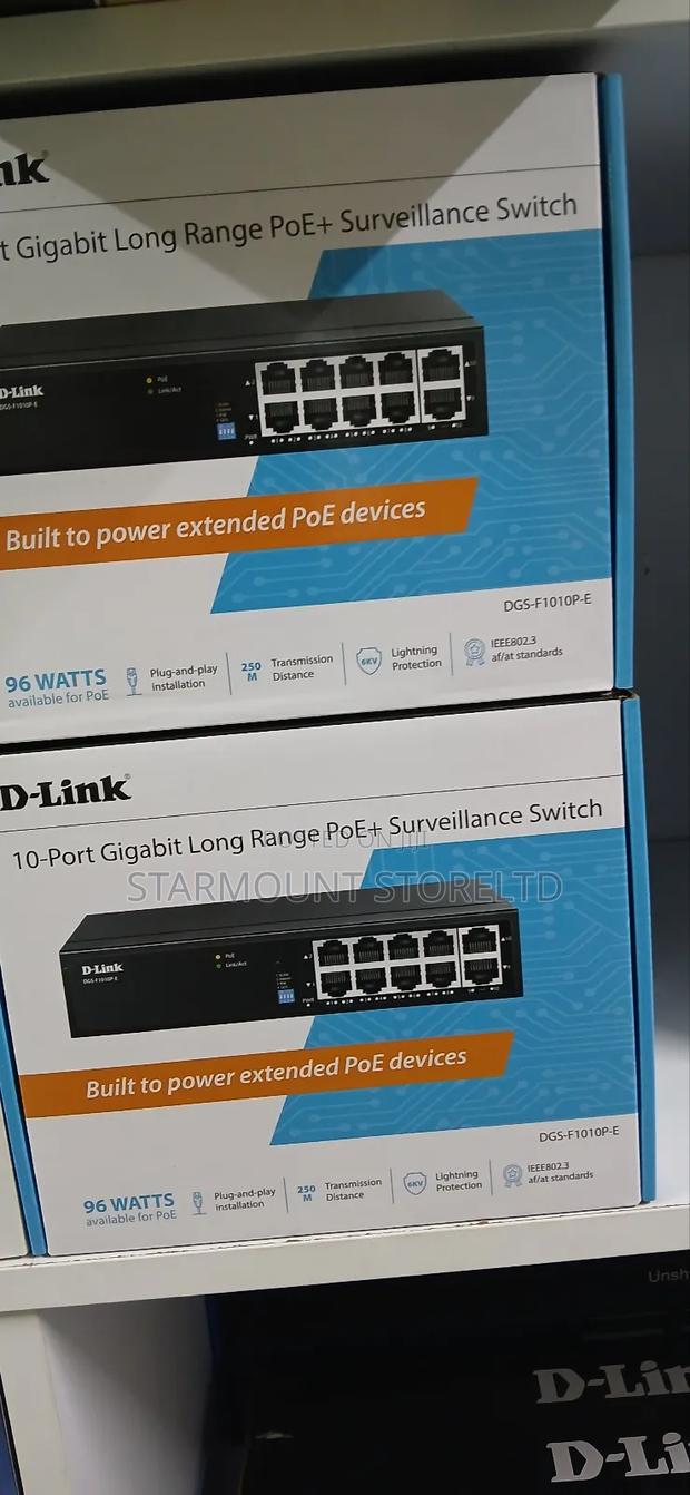 D-Link DGS-F1010p-E 10-Port Gigabit Long Range Poe