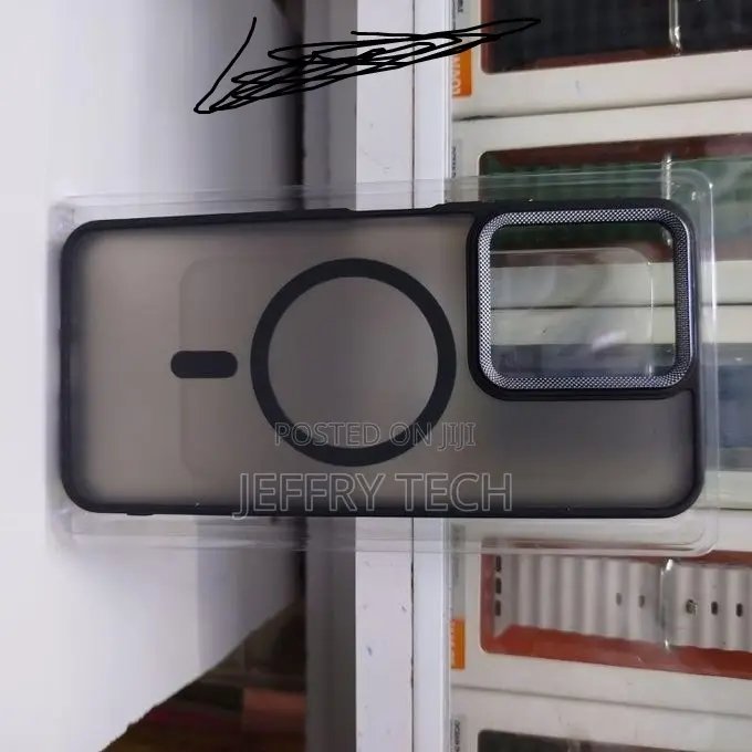 Black Premium Magsafe Compatible Fr Magsafe Cover for Xiaomi Redmi 13c