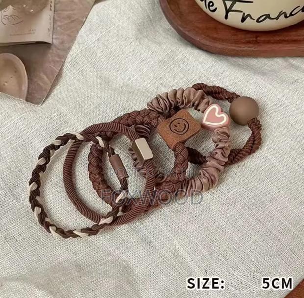 Rubber Bandelastic Hair Rope 5pcs - thumbnail 3