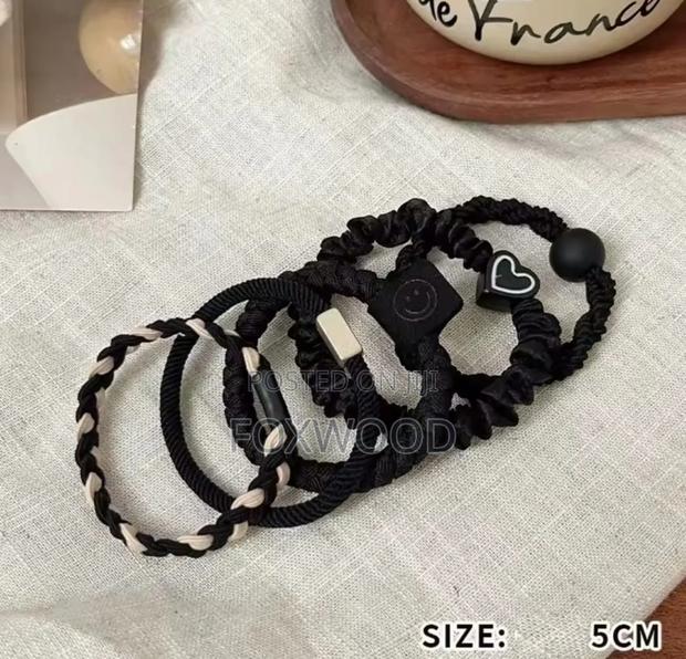 Rubber Bandelastic Hair Rope 5pcs - thumbnail 4