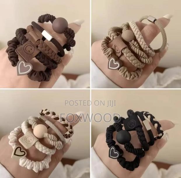 Rubber Bandelastic Hair Rope 5pcs - thumbnail 7