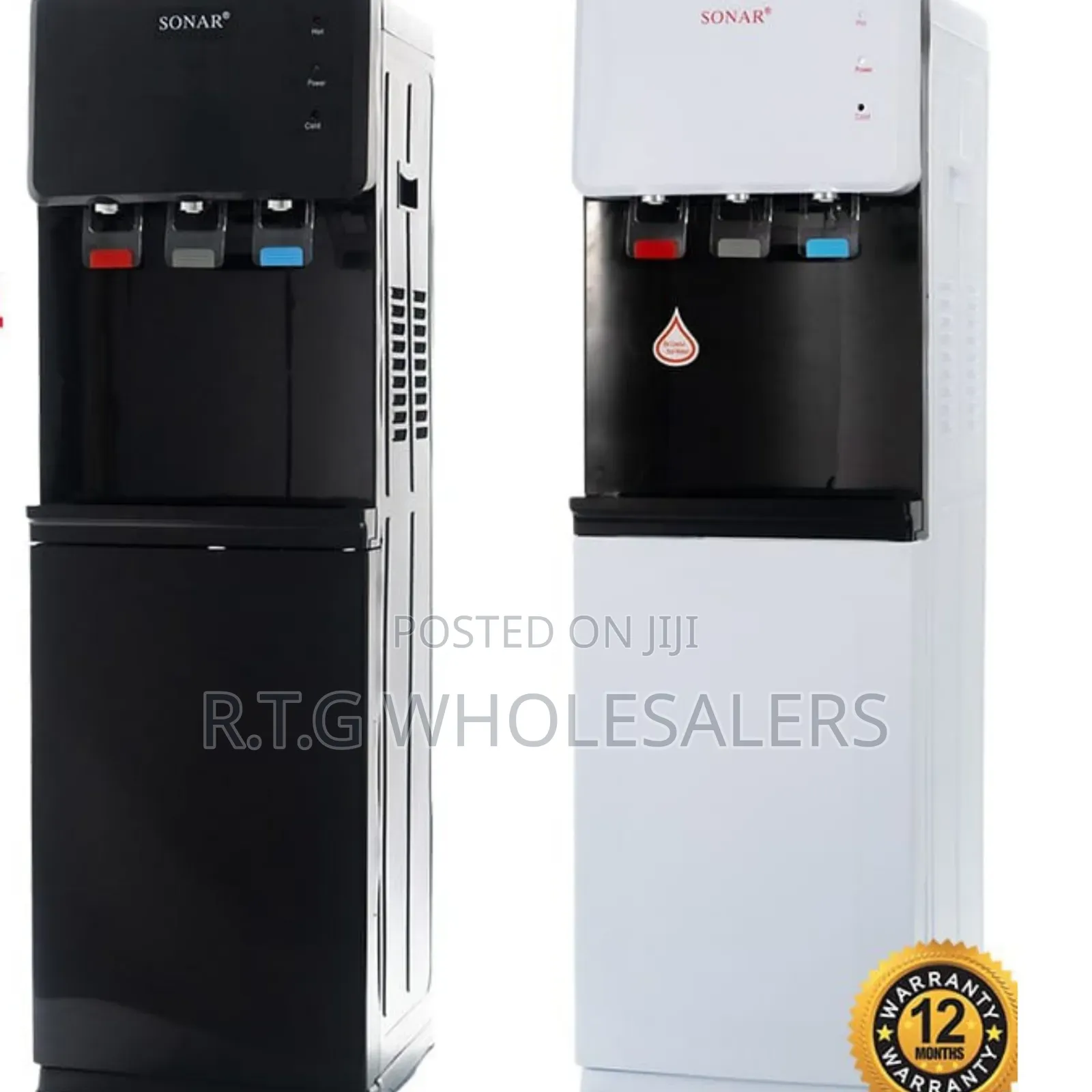 Sonar L9c Water Dispenser (Black White) – Triple Temperature Taps