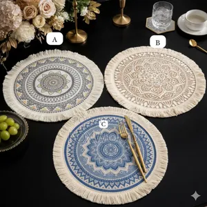 Boho Style Jute Table Place Mats
 6pcs
