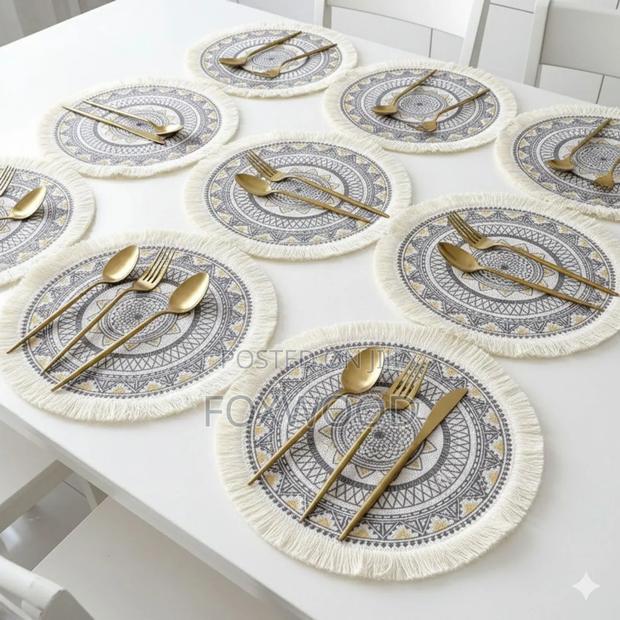 Boho Style Jute Table Place Mats
 6pcs - thumbnail 2