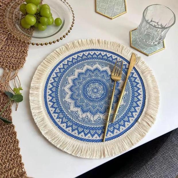 Boho Style Jute Table Place Mats
 6pcs - thumbnail 4