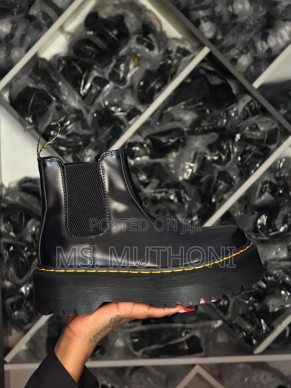 Dr. Martens 2976 Quad Platform Chelsea Boots Size 38-45