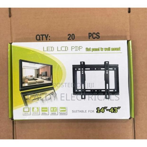 Modern 14"-43"Black Fixed Tv Wall Mount Bracket - main view