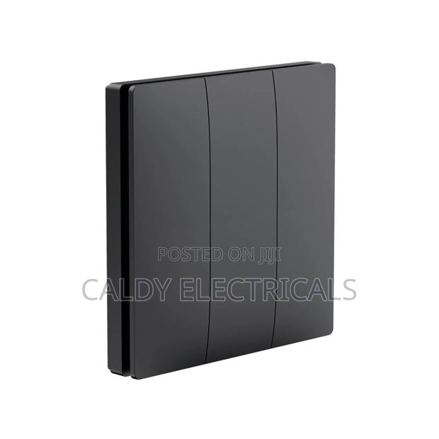 Modern Black 3-gang 2-way Light Switch
