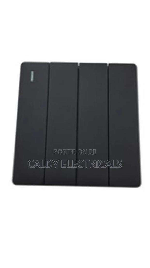 Elegant Modern Black 4-gang 2-way Light Switch Y9k