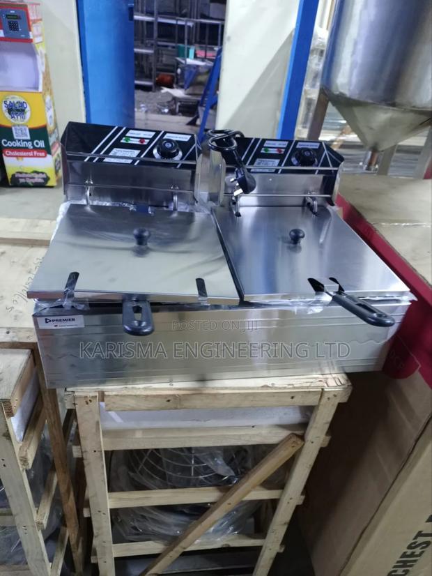 Commercial Double Electric Deep Fryer - main view