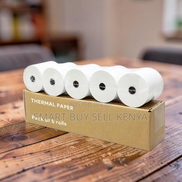 Low Maintenance 5 Pieces of 80mm by 80mm by 13mm Thermal Paper Rolls