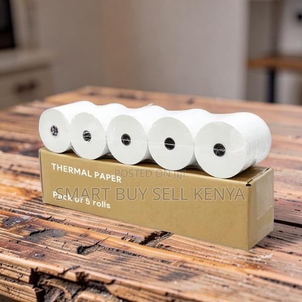High Clarity 5 Pieces of 80mm by 80mm by 13mm Thermal Paper Rolls