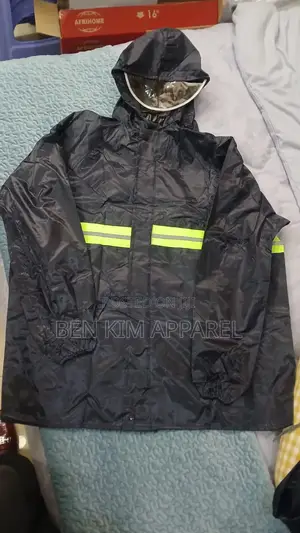 Raincoat and Pants Waterproof With Reflector Stripes With Carrier Bag
