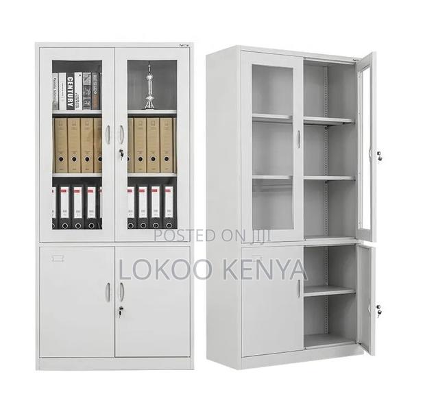 Office Cabinet; Imported Half Glass Steel Lockable Storage Cabinet - thumbnail 12