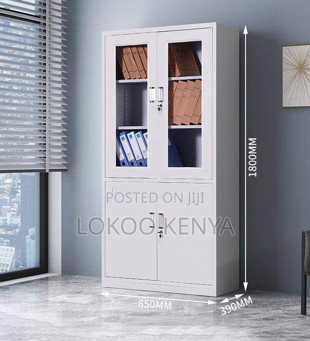Office Cabinet; Imported Half Glass Steel Lockable Storage Cabinet - thumbnail 16