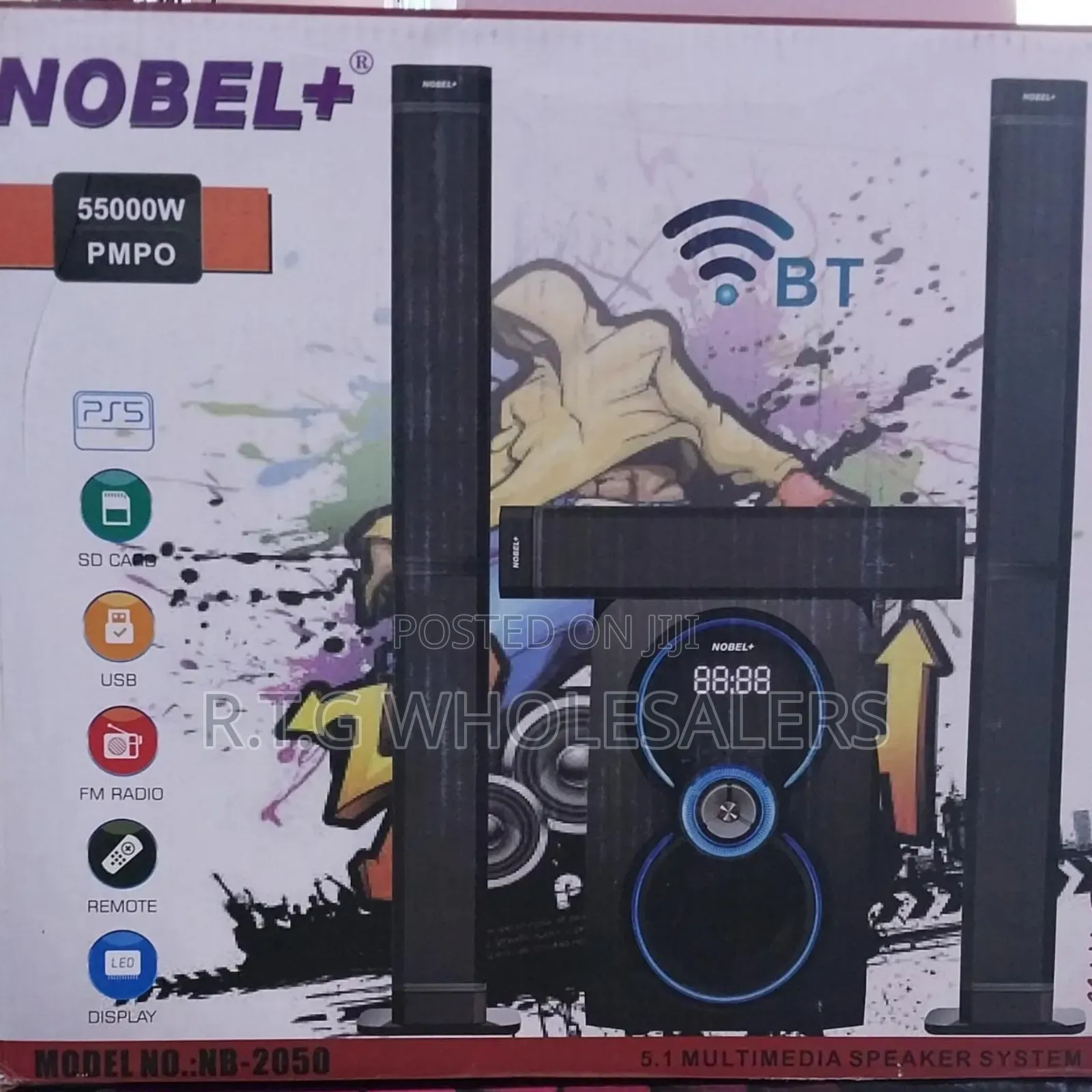 Nobel Nb2050 3.1‐Channel Bluetooth Home Theater System