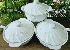 3 Pieces Ceramic Serving Bowls 
 Comes With Serving Spoons