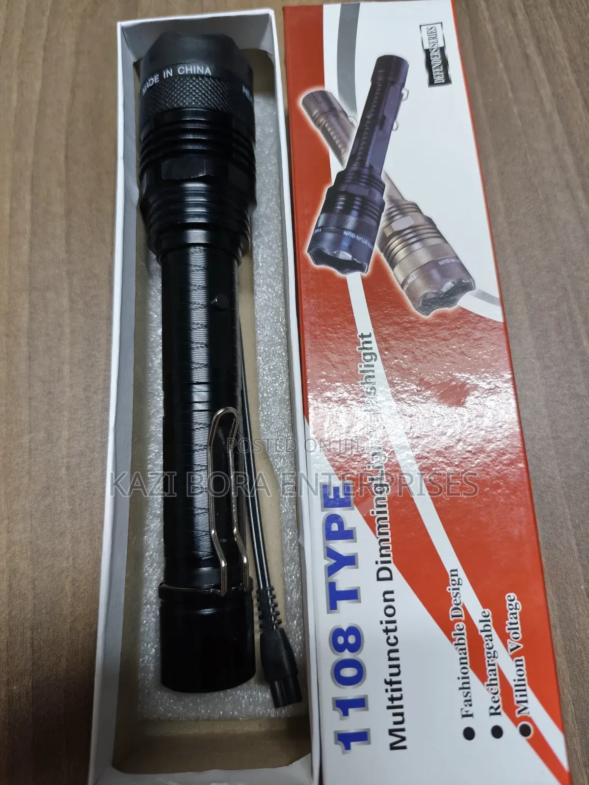 Multifunction Led Rechargeable Torch With Shock
