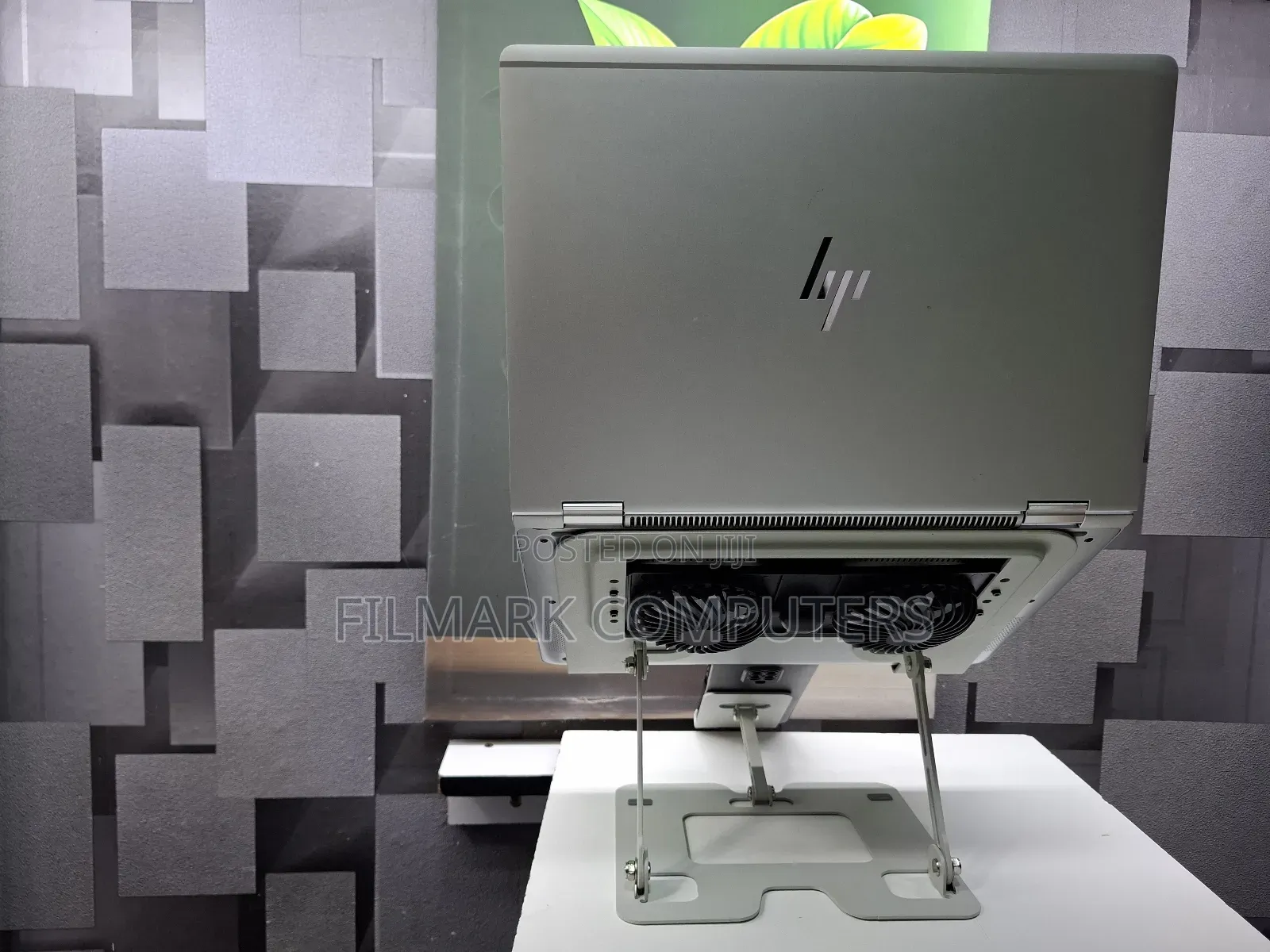 Dual Laptop And Mobile Stand, Foldable Aluminum Riser With Heat-vent
