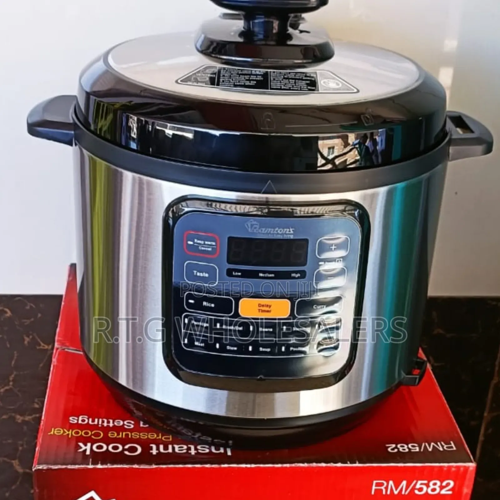 Ramtons 6‐Litre Electric Pressure Cooker – Multi‐Function Durable