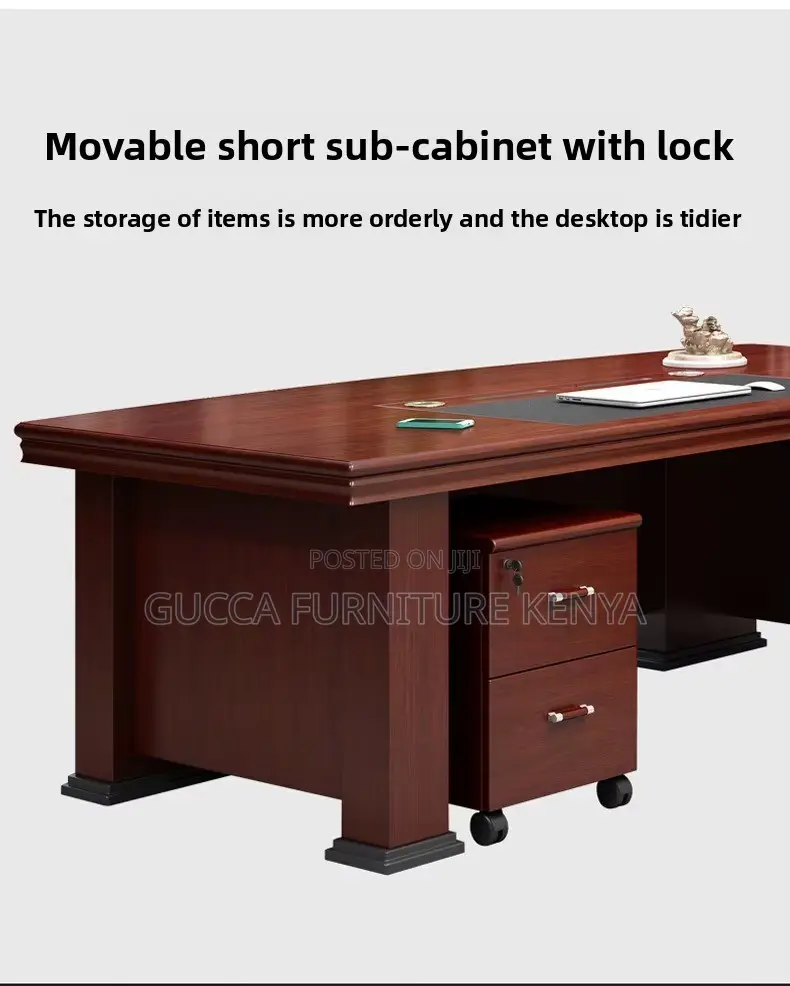 Executive President L-shaped Office Table-180cm