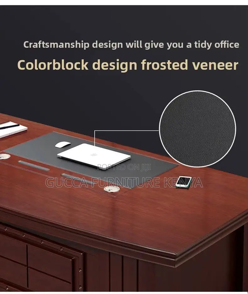 Executive President L-shaped Office Table-180cm