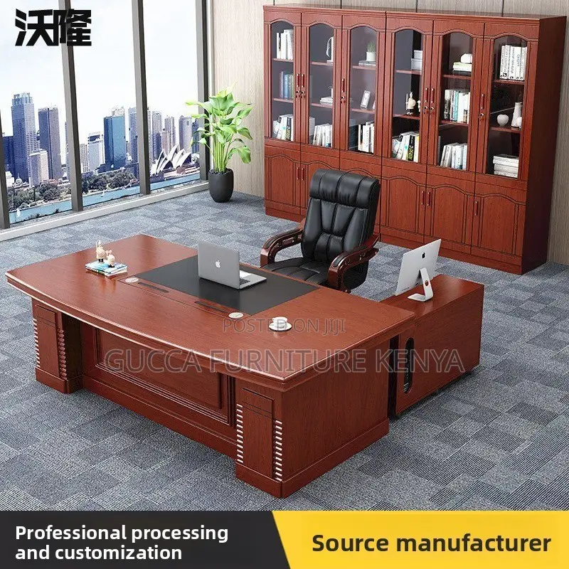 Executive President L-shaped Office Table-180cm