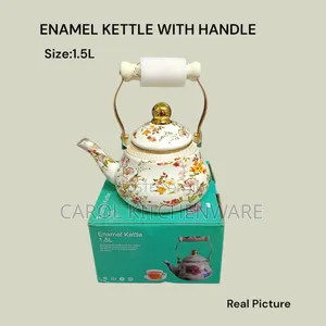 Enamel Kettle With Handle/Floral Enamel Tea Pot