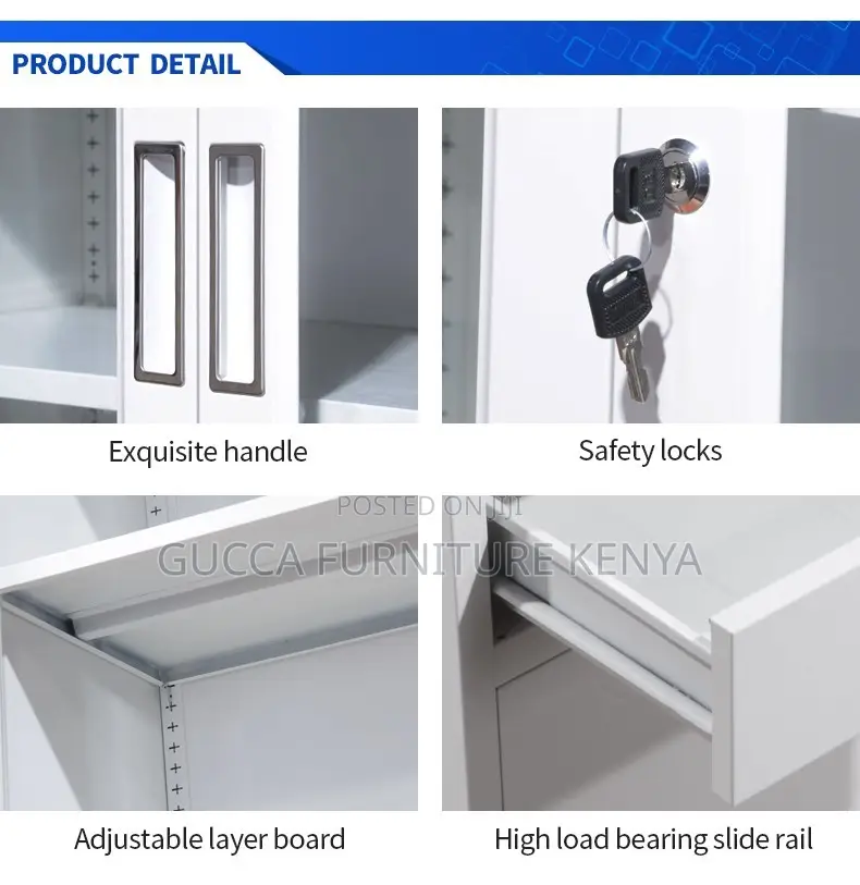 Glass Door's Steel Office Filling Cabinet