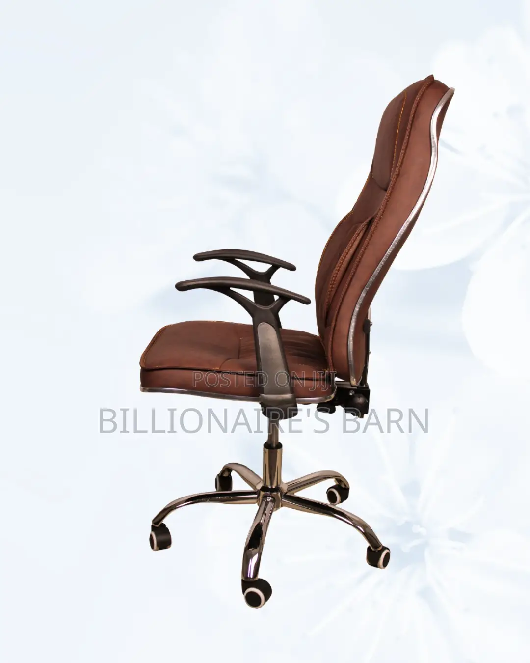 Ergonomic Executive Leather Chair - Padded Armrest Support Seating