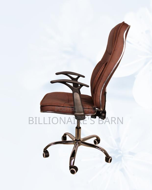 Ergonomic Executive Leather Chair - Padded Armrest Support Seating - thumbnail 3