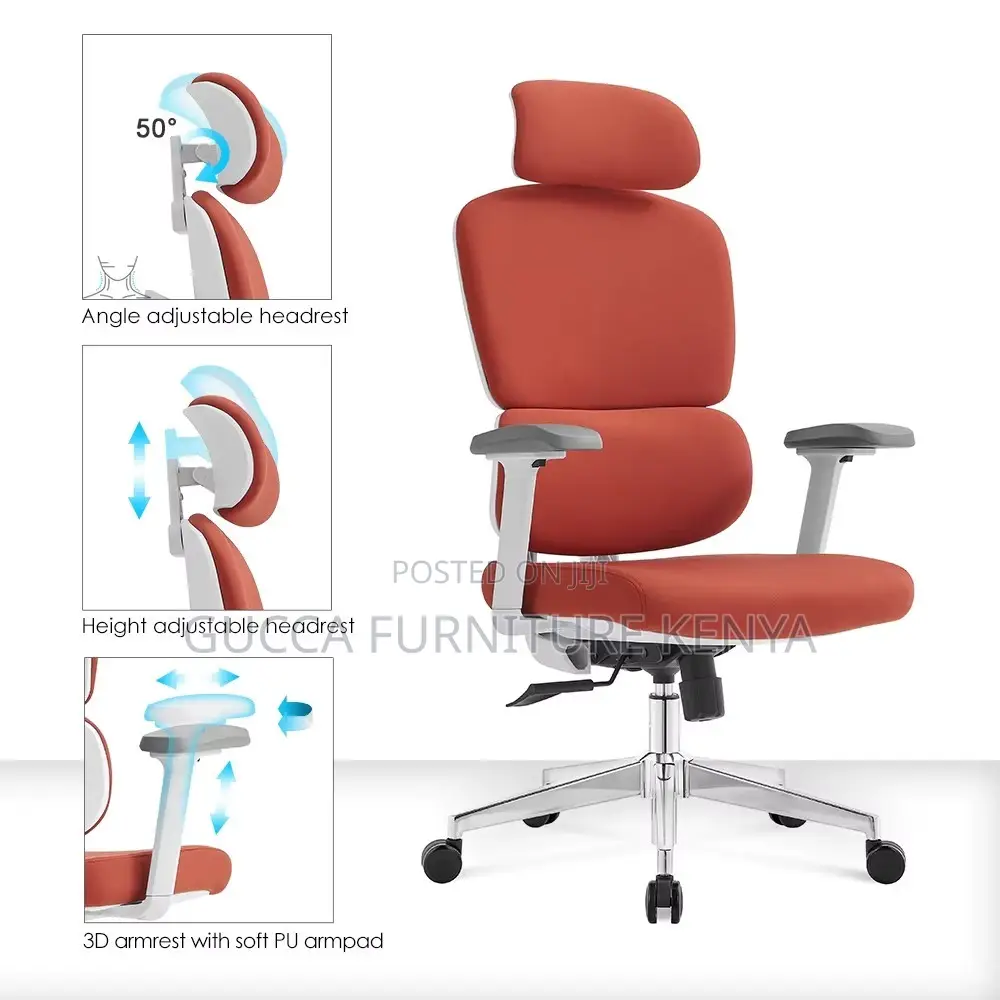 Orange Modern Orthopedic Executive Office Chair